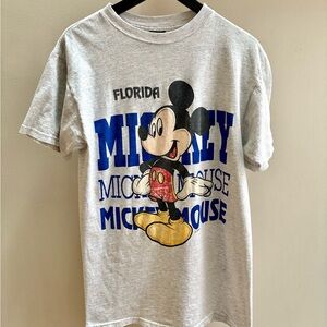 Mickey Unlimited VTG 90s heather grey Florida Mickey Mouse T-shirt M Made in USA